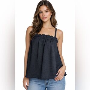New Anthropologie Current Air Ruffle Trim Sleeveless Top